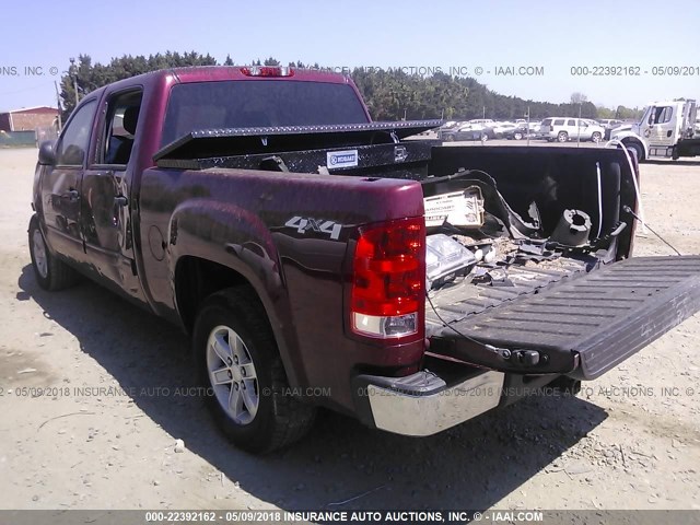 3GTP2VE74DG206645 - 2013 GMC SIERRA K1500 SLE MAROON photo 3