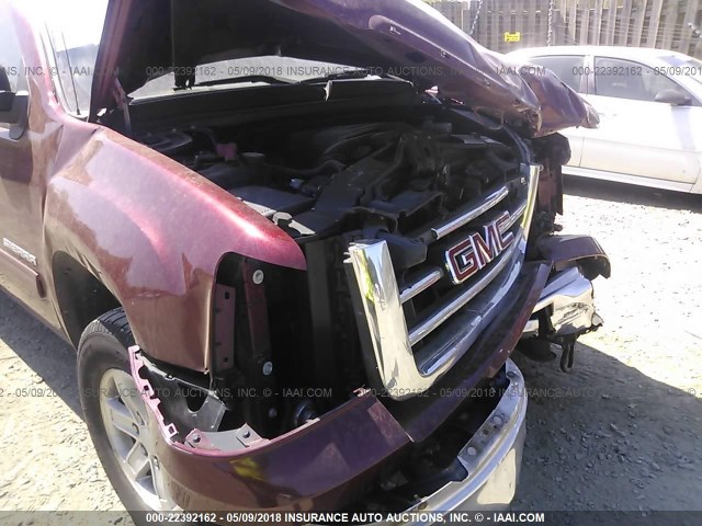 3GTP2VE74DG206645 - 2013 GMC SIERRA K1500 SLE MAROON photo 6