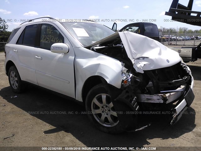 4JGBB86E17A151448 - 2007 MERCEDES-BENZ ML 350 WHITE photo 1