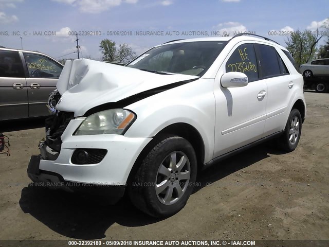 4JGBB86E17A151448 - 2007 MERCEDES-BENZ ML 350 WHITE photo 2