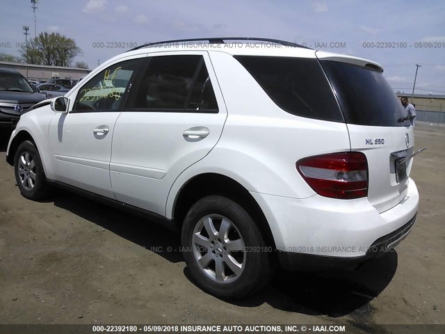 4JGBB86E17A151448 - 2007 MERCEDES-BENZ ML 350 WHITE photo 3