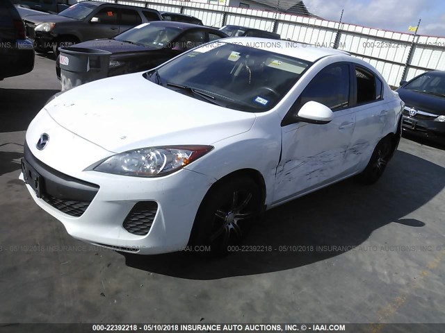 JM1BL1UF9C1522841 - 2012 MAZDA 3 I WHITE photo 2