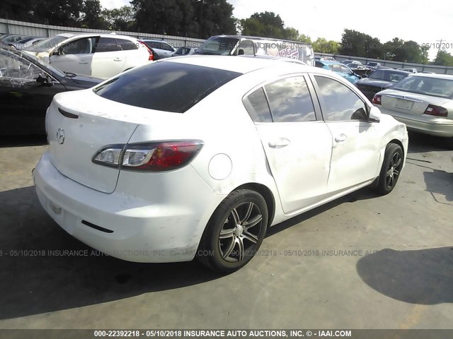 JM1BL1UF9C1522841 - 2012 MAZDA 3 I WHITE photo 4