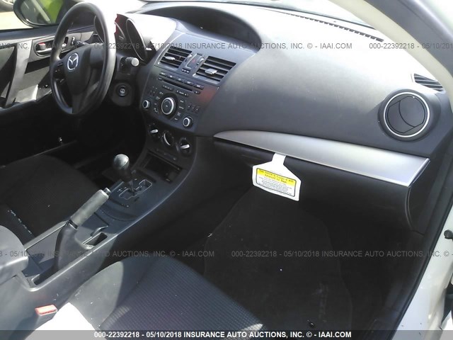 JM1BL1UF9C1522841 - 2012 MAZDA 3 I WHITE photo 5