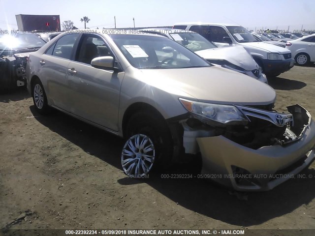 4T4BF1FK3CR234914 - 2012 TOYOTA CAMRY SE/LE/XLE GOLD photo 1
