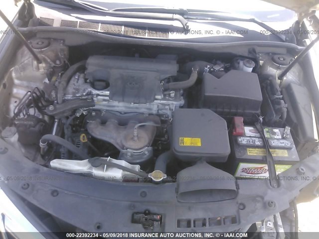 4T4BF1FK3CR234914 - 2012 TOYOTA CAMRY SE/LE/XLE ოქროსფერი ფოტო 10