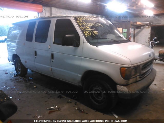 1FTRE14232HB66110 - 2002 FORD ECONOLINE E150 VAN WHITE photo 1