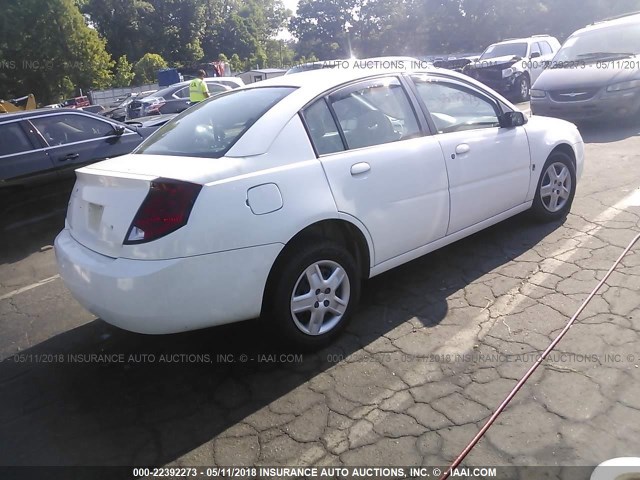 1G8AJ55F87Z128126 - 2007 SATURN ION LEVEL 2 WHITE photo 4