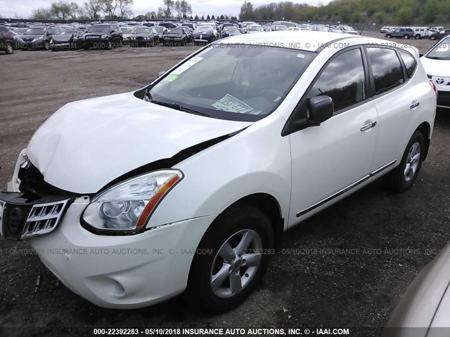 JN8AS5MV9CW393486 - 2012 NISSAN ROGUE S/SV WHITE photo 2