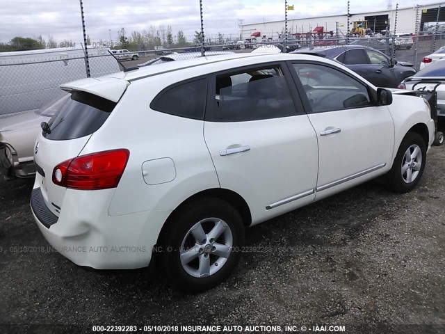 JN8AS5MV9CW393486 - 2012 NISSAN ROGUE S/SV WHITE photo 4