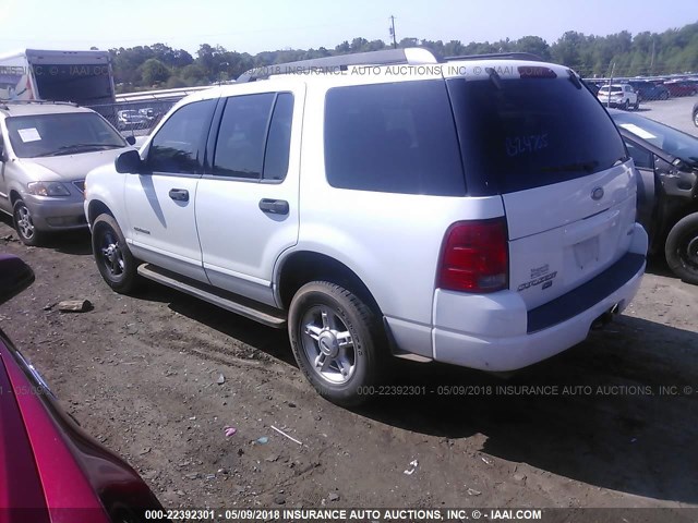 1FMZU63K65UB24765 - 2005 FORD EXPLORER XLT/XLT SPORT/NBX WHITE photo 3