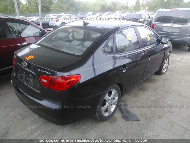 KMHDU46D09U661844 - 2009 HYUNDAI ELANTRA GLS/SE BLACK photo 4