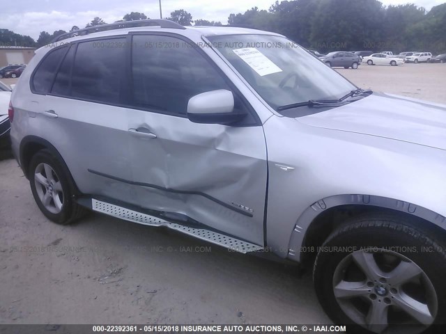 5UXFF0C51ALT85387 - 2010 BMW X5 XDRIVE35D SILVER photo 6