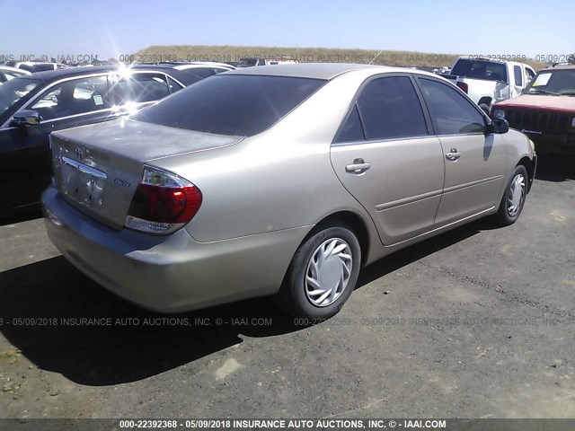 JTDBE32K153030446 - 2005 TOYOTA CAMRY LE/XLE/SE 金色 照片 4