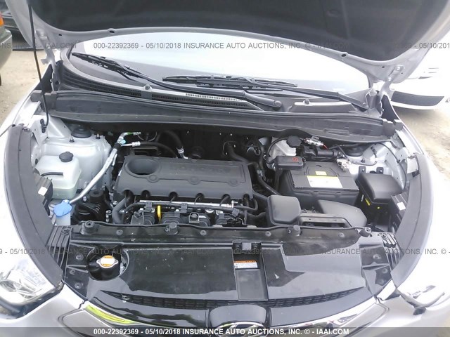 KM8JUCAC0CU465809 - 2012 HYUNDAI TUCSON GLS/LIMITED SILVER photo 10