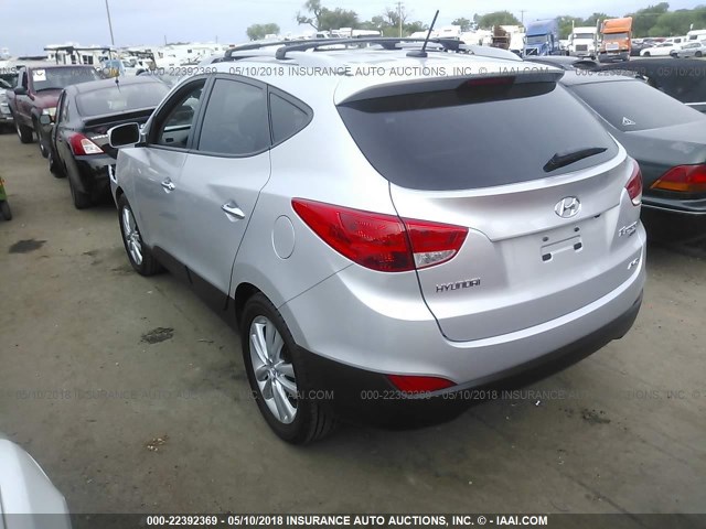 KM8JUCAC0CU465809 - 2012 HYUNDAI TUCSON GLS/LIMITED SILVER photo 3