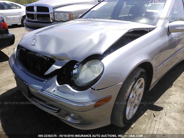 WDBRF84JX5F593232 - 2005 MERCEDES-BENZ C 320 4MATIC SILVER photo 6