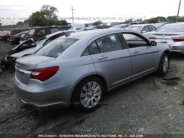 1C3CCBAG9EN136847 - 2014 CHRYSLER 200 LX SILVER photo 4