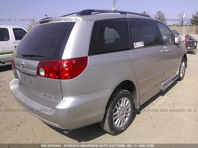 5TDZK22C08S108969 - 2008 TOYOTA SIENNA XLE/XLE LIMITED SILVER photo 4