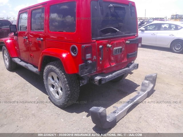 1C4BJWEG4FL752998 - 2015 JEEP WRANGLER UNLIMITE SAHARA RED photo 6