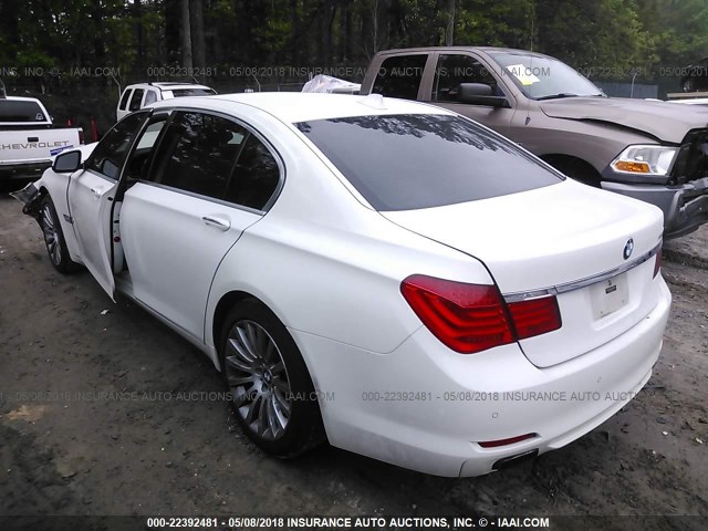 WBAKB8C53CC965248 - 2012 BMW 750 LI WHITE photo 3