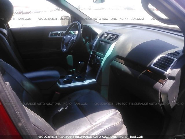 1FM5K7F81DGA38805 - 2013 FORD EXPLORER LIMITED 红色 照片 5