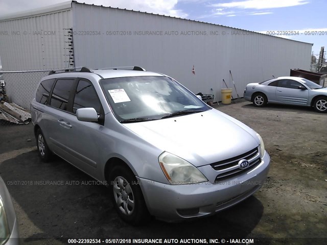 KNDMB233X66090664 - 2006 KIA SEDONA EX/LX SILVER photo 1