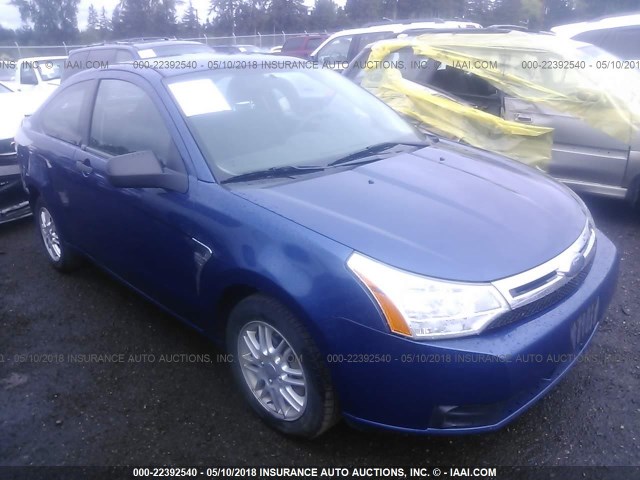 1FAHP33N28W293874 - 2008 FORD FOCUS SE/SEL/SES BLUE photo 1