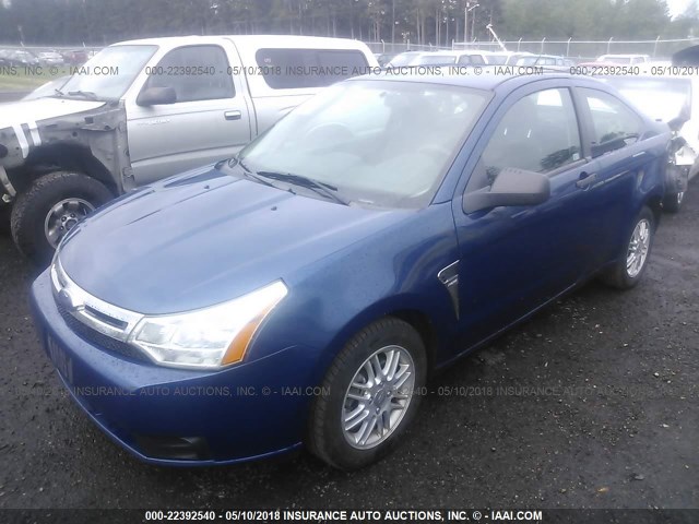 1FAHP33N28W293874 - 2008 FORD FOCUS SE/SEL/SES BLUE photo 2