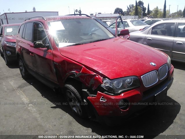 WBXPC93487WF03555 - 2007 BMW X3 3.0SI RED photo 1