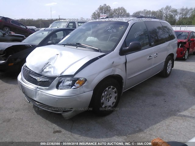 1C4GP44351B196285 - 2001 CHRYSLER TOWN & COUNTRY LX SILVER photo 2