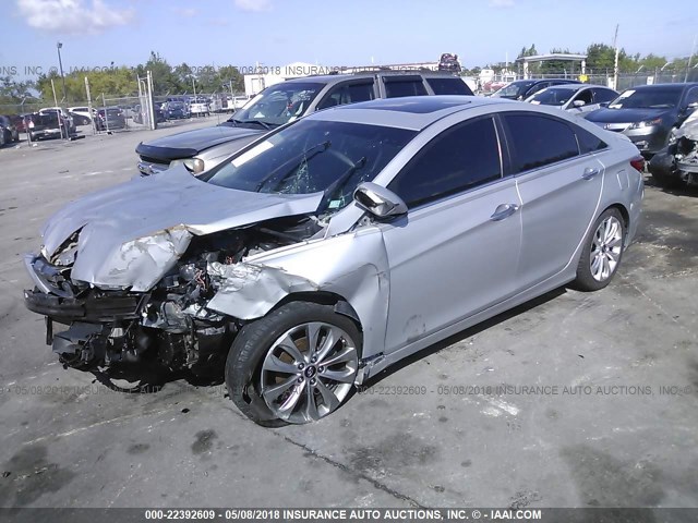 5NPEC4AB0CH435175 - 2012 HYUNDAI SONATA SE/LIMITED SILVER photo 2