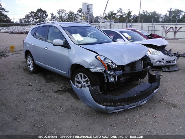 JN8AS5MT3BW161284 - 2011 NISSAN ROGUE S/SV/KROM Light Blue photo 1