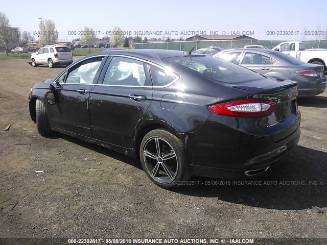 3FA6P0D95FR124956 - 2015 FORD FUSION TITANIUM BLACK photo 3