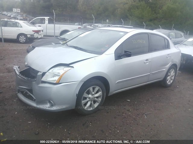 3N1AB6AP7BL668092 - 2011 NISSAN SENTRA 2.0/2.0S/SR/2.0SL GRAY photo 2