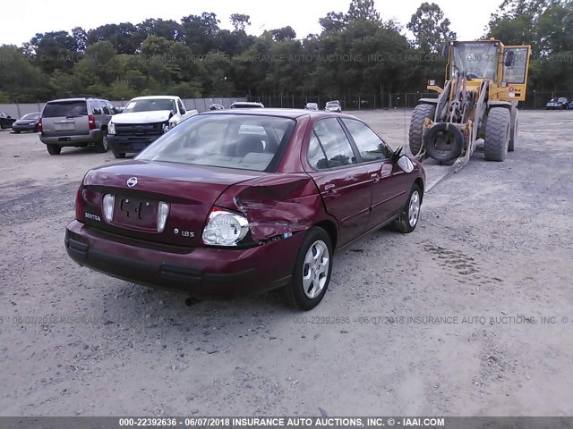 3N1CB51D45L509575 - 2005 NISSAN SENTRA 1.8/1.8S BURGUNDY photo 4