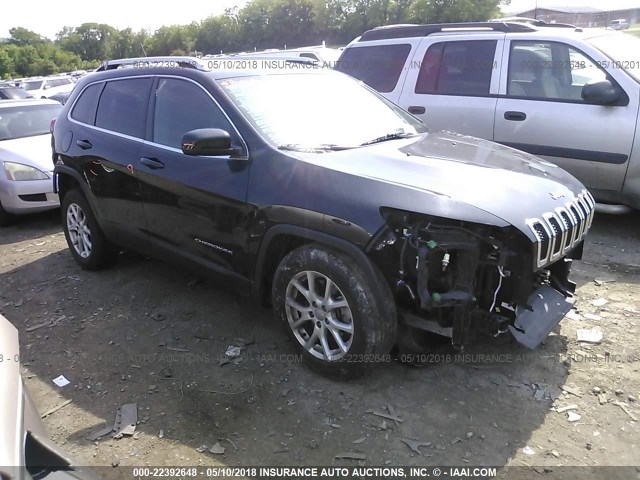 1C4PJMCB1FW697555 - 2015 JEEP CHEROKEE LATITUDE BLACK photo 1