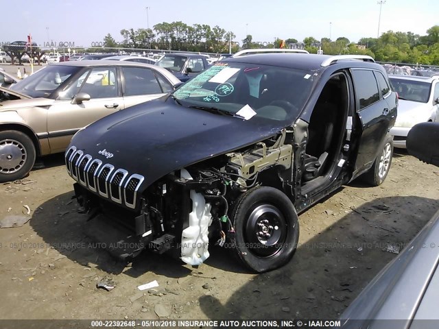 1C4PJMCB1FW697555 - 2015 JEEP CHEROKEE LATITUDE BLACK photo 2