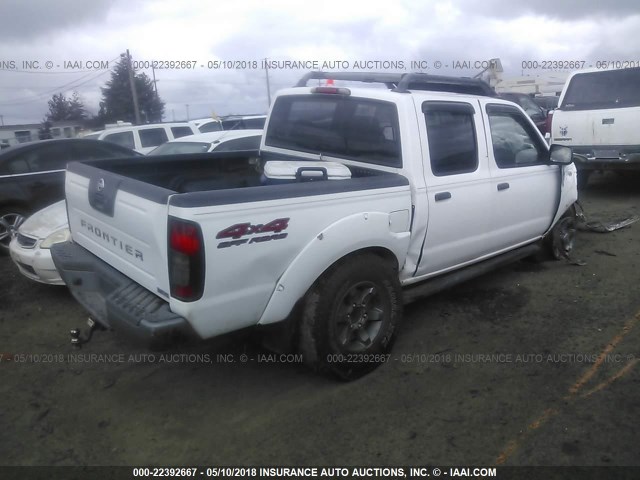 1N6ED27Y94C429270 - 2004 NISSAN FRONTIER CREW CAB XE V6 WHITE photo 4