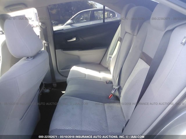 4T4BF1FK2DR275939 - 2013 TOYOTA CAMRY L/SE/LE/XLE GRAY photo 8