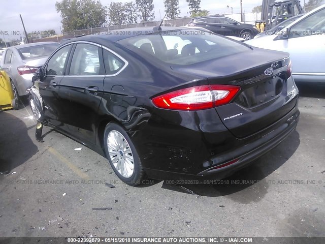 3FA6P0LU5GR173176 - 2016 FORD FUSION SE HYBRID BLACK photo 3