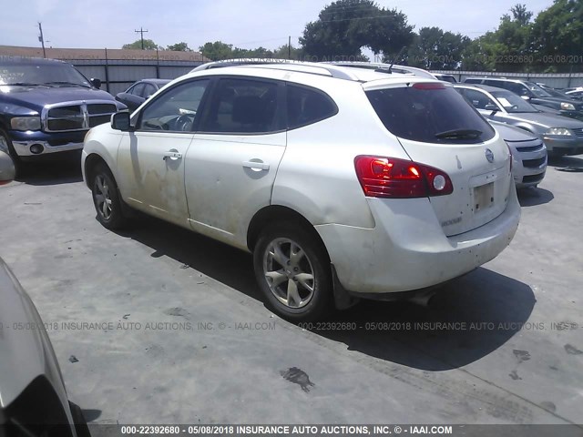 JN8AS58V28W400036 - 2008 NISSAN ROGUE S/SL WHITE photo 3