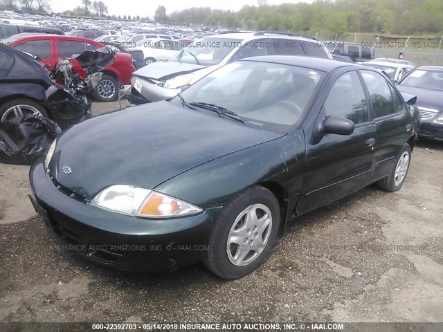 1G1JF524727202546 - 2002 CHEVROLET CAVALIER LS GREEN photo 2