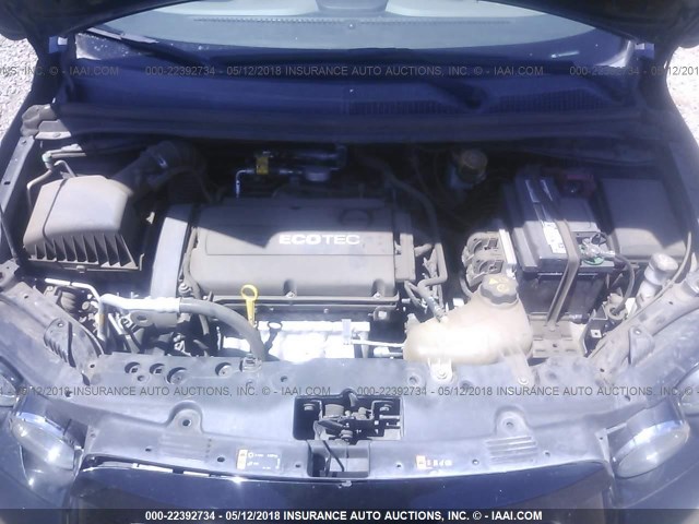 1G1JA5SH3C4161479 - 2012 CHEVROLET SONIC LS 黑色 照片 10