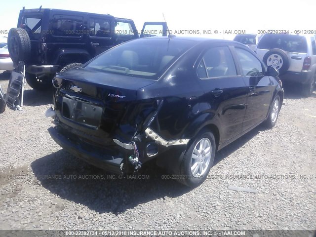 1G1JA5SH3C4161479 - 2012 CHEVROLET SONIC LS 黑色 照片 4