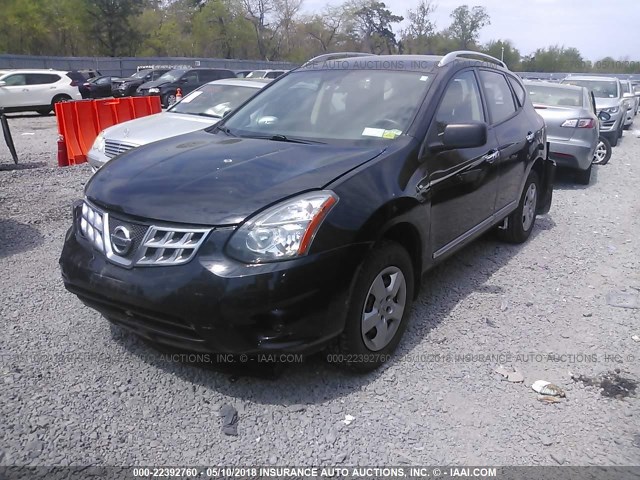 JN8AS5MV3EW713520 - 2014 NISSAN ROGUE SELECT S BLACK photo 2