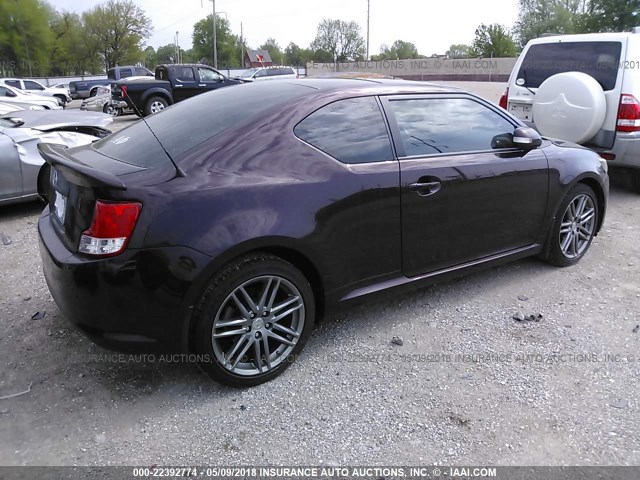 JTKJF5C71B3015948 - 2011 TOYOTA SCION TC 紫色 照片 4