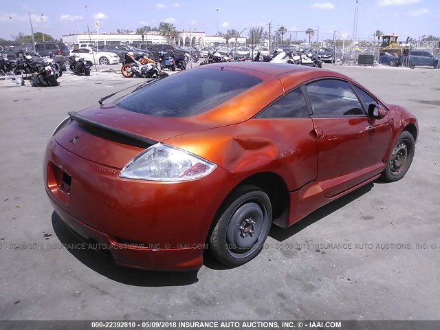 4A3AK34T17E018540 - 2007 MITSUBISHI ECLIPSE GT ORANGE photo 4