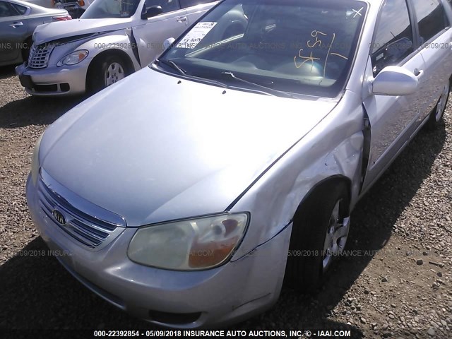 KNAFE122875418154 - 2007 KIA SPECTRA EX/LX SILVER photo 6