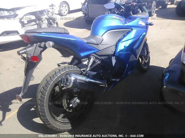 JKAEXMJ118DA06620 - 2008 KAWASAKI EX250 J BLUE photo 4